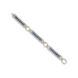 RAYMOND YARD ART DECO SAPPHIRE AND DIAMOND BRACELET - photo 2