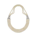 ART DECO NATURAL PEARL AND DIAMOND NECKLACE - photo 1