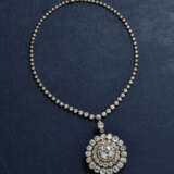 LATE 19TH CENTURY DIAMOND RIVIÈRE NECKLACE WITH DIAMOND PENDANT/BROOCH - photo 1