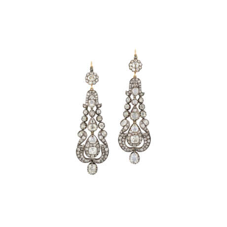 EARLY 19TH CENTURY DIAMOND EARRINGS - photo 1