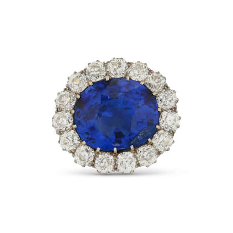 EARLY 20TH CENTURY SAPPHIRE AND DIAMOND BROOCH/PENDANT - photo 2