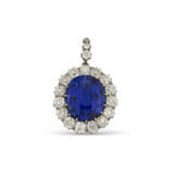 EARLY 20TH CENTURY SAPPHIRE AND DIAMOND BROOCH/PENDANT - photo 3