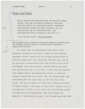 The Diamond Age: original typed manuscript - фото 2