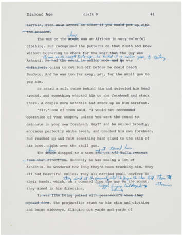 The Diamond Age: original typed manuscript - фото 3