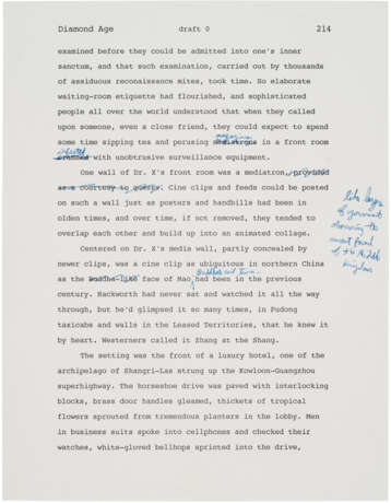 The Diamond Age: original typed manuscript - фото 4