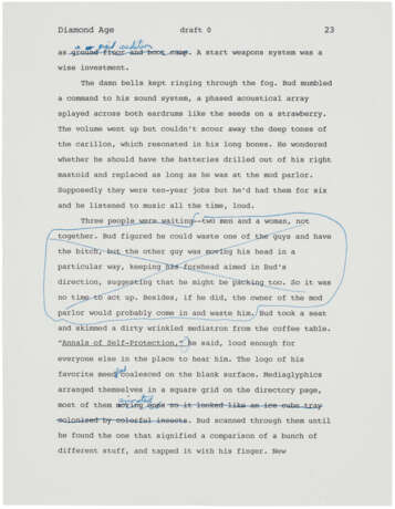 The Diamond Age: original typed manuscript - фото 5