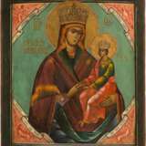 A LARGE ICON SHOWING THE MOTHER OF GOD 'SURETY OF SINNERS' - photo 1