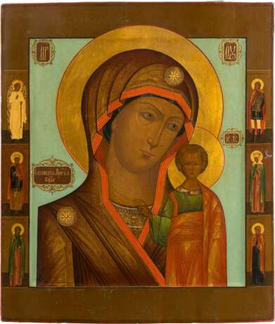 A LARGE ICON SHOWING THE MOTHER OF GOD OF KAZAN - Foto 1