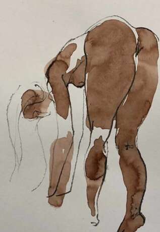 Serhiy Reznichenko Watercolor Nude Sketch 21st Century Paper 21th century - photo 2