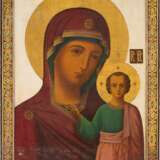 A MONUMENTAL ICON SHOWING THE KAZANSKAYA MOTHER OF GOD FROM A CHURCH ICONOSTASIS - фото 1