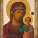 A MONUMENTAL ICON SHOWING THE KAZANSKAYA MOTHER OF GOD FROM A CHURCH ICONOSTASIS - photo 1