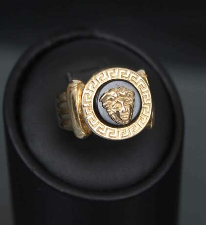 Women`s gold ring with onyx Gorgon jellyfish Gold At the turn of 19th -20th century - photo 1