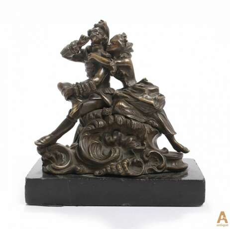 Sculpture Romantic couple Marmor Rococo 19th century - Foto 1