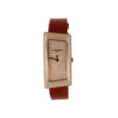 Montre Vacheron Constantin serie 1972 pour femme en or rose et diamants. 