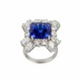 Gold ring with tanzanite and diamonds. - One click purchase