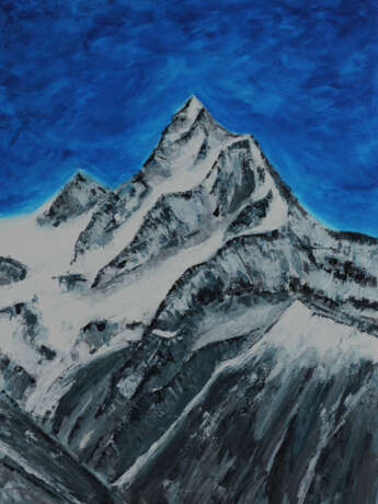 "Горы. Домбай" Canvas on the subframe Acrylic Contemporary art Mountain landscape Russia 2022 - photo 1