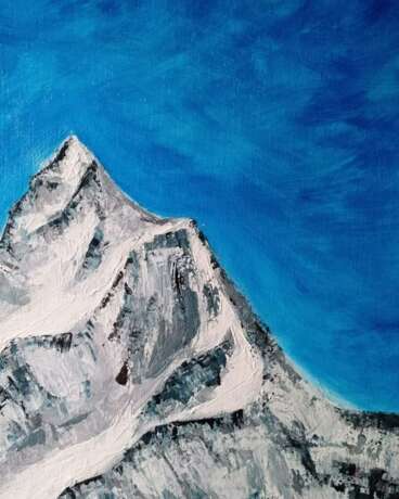 "Горы. Домбай" Canvas on the subframe Acrylic Contemporary art Mountain landscape Russia 2022 - photo 4