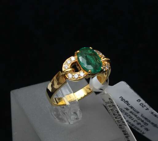 Gold jewelry set with emeralds Gold Other style 21th century - photo 4