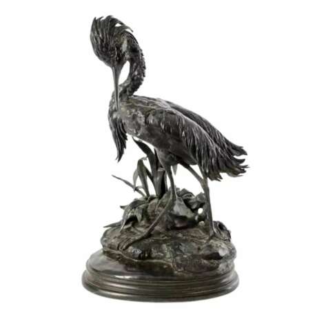 Figure en bronze d`un heron. JULES MOIGNIEZ (1835-1894). Bronce realism 19th century - photo 1