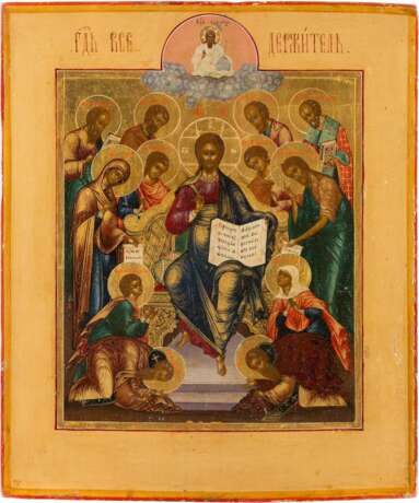 A FINELY PAINTED ICON SHOWING AN EXTENDED DEISIS - фото 1