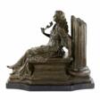 Bronze sculpture Girl with a rose. - One click purchase