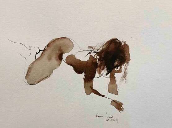 Serhiy Reznichenko Watercolor Nude Sketch 21st Century Paper 21th century - photo 3