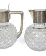 Kristall. Carafes en cristal avec finition argent&eacute;e (2 pi&egrave;ces) 