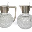 Crystal decanters with silver finish (2 pcs.) - One click purchase