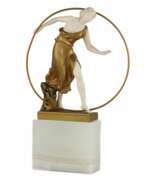 Bone. Bronze figure of a Woman with a Hoop, 1920. Georges MORIN (1874-1950) 