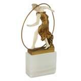 Bronze figure of a Woman with a Hoop 1920. Georges MORIN (1874-1950) Bone Early 20th century - photo 2