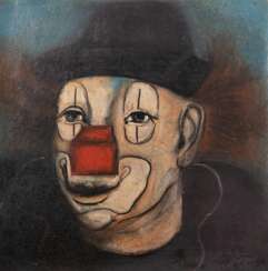 Dicó, Enrico &amp;quot;Clown&amp;quot;, Acryl/ Karton/ auf Hartfaser fixiert, sign. u.r. mit Ortsangabe &amp;quot;Berlin d. 21.10.79&amp;quot;, 38x37,5 cm, ungerahmt