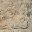 &quot;Mythologische Szene&quot;, 18. Jh., Zeichnung im Stil Trois Crayons, in der Art Francois Boucher, 15x26 cm, im Passepartout hinter Glas und Rahmen - Auktionspreise