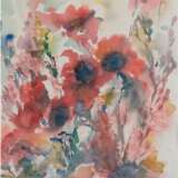 Redlinger, Christel "Mohnblumen", Aquarell, mit Bleistift signiert und datiert '97 u.l., 39x28,5 cm, hinter Glas im Passepartout und Rahmen - фото 1