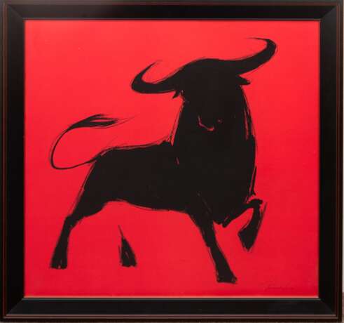 Panasenko, Inna (1977 Kaukasus) "Toro II", Künstlerdruck, sign. u.r., 70x70 cm, hinter Glas und Rahmen (1977 im Kaukasus geboren. Nach ihrem Studium an der Kunsthochschule in Kassel lebt und arbeitet sie heute … - photo 1