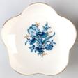 Meissen-Schälchen, Blaues Blumenbukett mit Goldgräsern und Goldrand, Großer Ausschnitt, 1. Wahl, Dm. 14,5 cm - Now at the auction