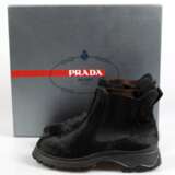 Prada-Fell-Boots "Bufalo antic", Farbe "Nero", Gr. 37,5 schwarz, innen Gebrauchspuren, mit Schuhspanner, im Originalkarton - photo 1