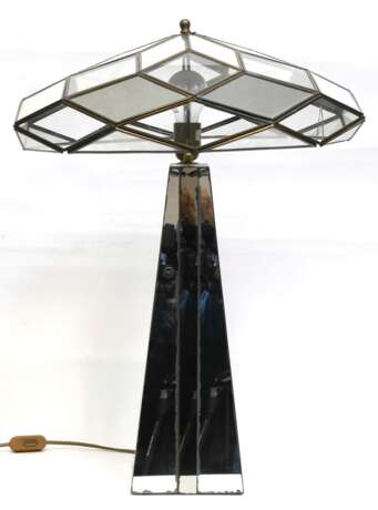 Tischlampe, Belgien 1960er Jahre, verspiegelt, 1-flammig, H. 70 cm, Dm. 48 cm - Foto 1