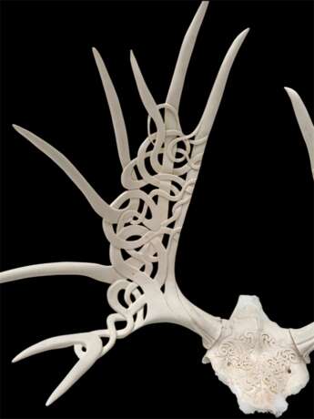 Moose antlers "northern lights" Horns and Bones Margarita Kazantseva moose antlers Bone carving Russia 2024 - photo 4