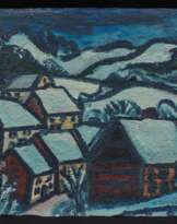 Fritz Schaefler. Bergisches Dorf im Schnee