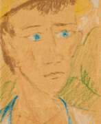 Crayon de couleur. Erich Heckel. Untitled (Knabenkopf)