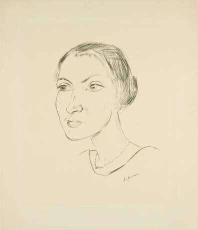 Max Beckmann. Frauenkopf mit Halskette (Frau Parcus) - photo 1