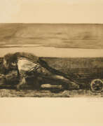 Eau-forte. Käthe Kollwitz. Die Pflüger (From: Bauernkrieg)