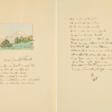 Hermann Hesse. Autograph des Gedichts "Vergänglichkeit" mit Landschaftsvignette - Auction prices