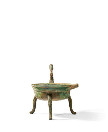 A BRONZE DUCK-FORM VESSEL, JIAODOU - Foto 4