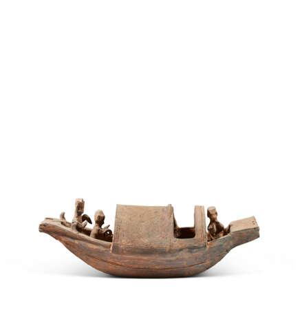 A POTTERY MODEL OF A BOAT - photo 3