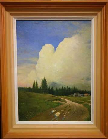 “A free copy of the painting of F. A. Vasiliev After the storm” Canvas Oil paint Realist Landscape painting 2017 - photo 1