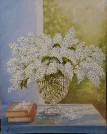 “White lilac” Canvas Oil paint Realist Still life 2017 - photo 1