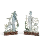 TWO JADEITE GROUPS OF FEMALE IMMORTALS - Foto 2