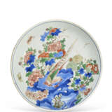 A FAMILLE VERTE 'PHEASANT AND PEONY' DISH - photo 1