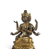 A PARCEL-GILT REPOUSSÉ BRONZE FIGURE OF USHNISHAVIJAYA - photo 2